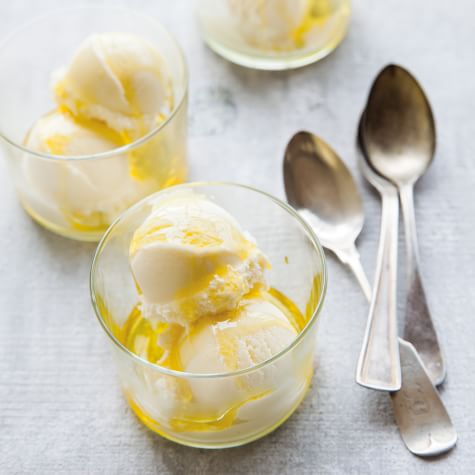 Olive Oil Ice Cream Made with Premium Mild & Fruity Hunter Valley Extra Virgin Olive Oil