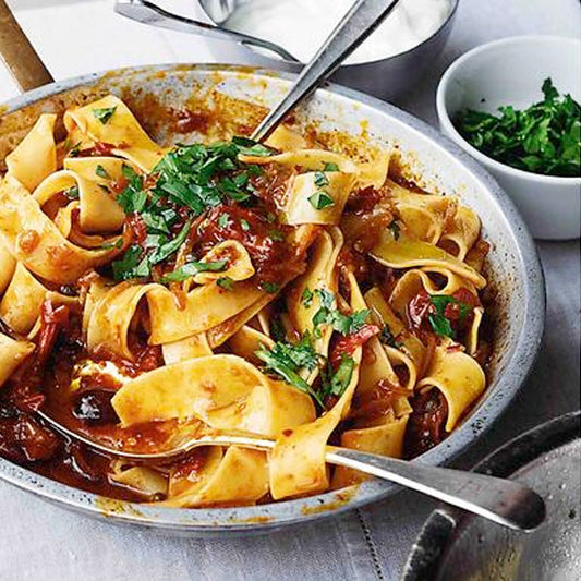 Tomato & Olive Pappardelle