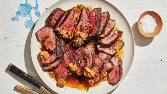 Steak Ribs With Garlic & Olive Oil Served with Red Wine Vinegar